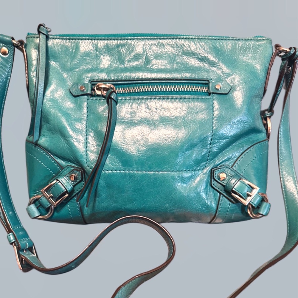 Teal Leather Crossbody Bag - Stylish Everyday Shoulder Bag